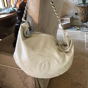 White Chanel Hobo